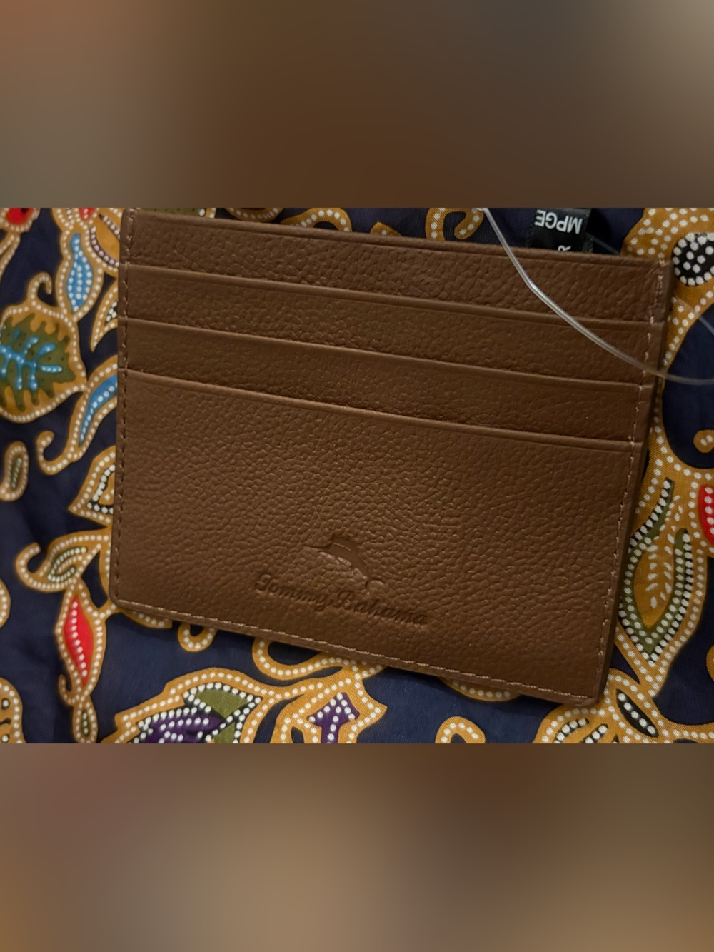 Tommy Bahama Brown Leather Card Holder Wallet